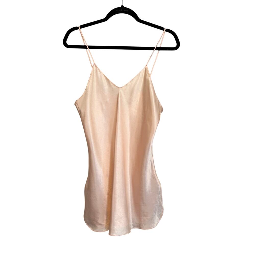 Jayre Cami Top Womens M/L Light Pink Silky Satin Romantic Coquette Lingerie USA